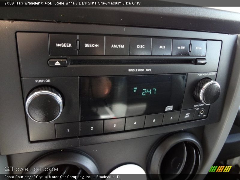 Stone White / Dark Slate Gray/Medium Slate Gray 2009 Jeep Wrangler X 4x4