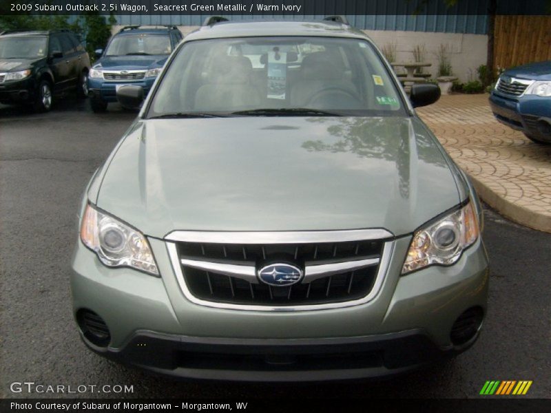 Seacrest Green Metallic / Warm Ivory 2009 Subaru Outback 2.5i Wagon