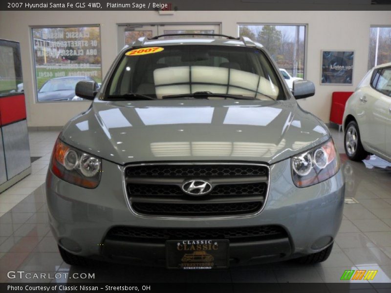 Platinum Sage / Beige 2007 Hyundai Santa Fe GLS 4WD