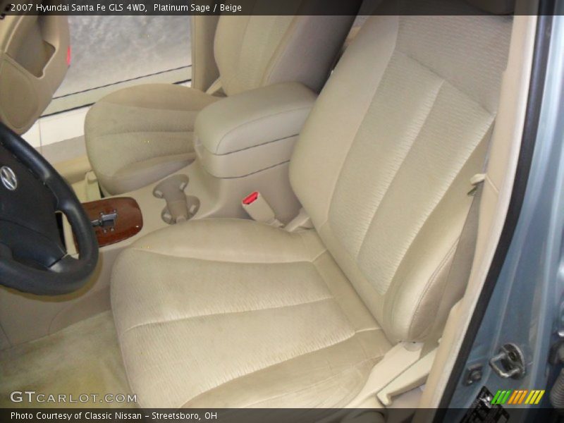Platinum Sage / Beige 2007 Hyundai Santa Fe GLS 4WD