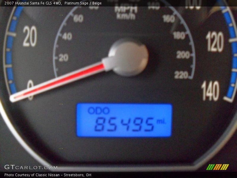 Platinum Sage / Beige 2007 Hyundai Santa Fe GLS 4WD