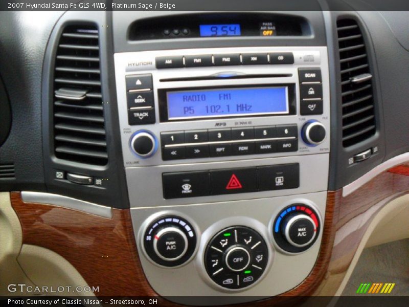 Platinum Sage / Beige 2007 Hyundai Santa Fe GLS 4WD