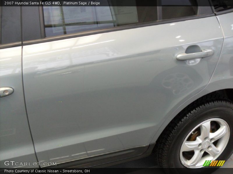 Platinum Sage / Beige 2007 Hyundai Santa Fe GLS 4WD