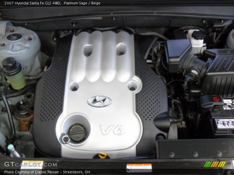 Platinum Sage / Beige 2007 Hyundai Santa Fe GLS 4WD