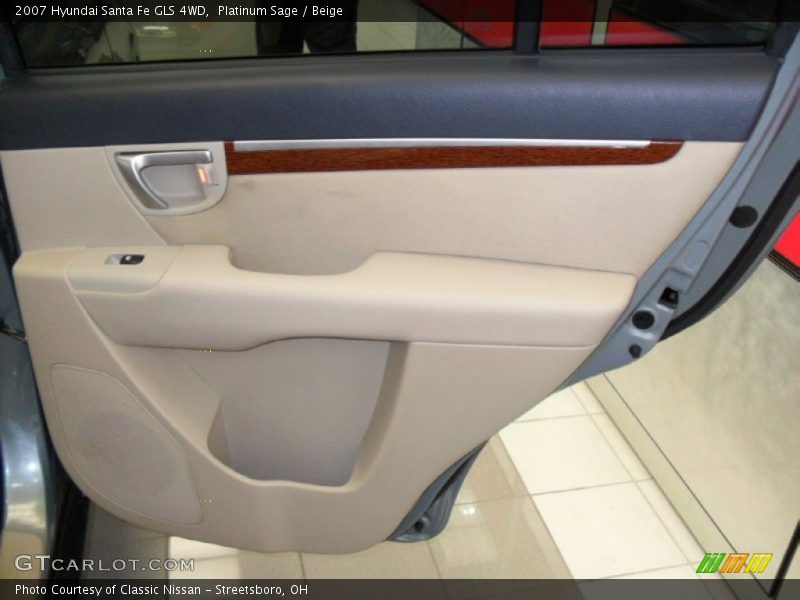 Platinum Sage / Beige 2007 Hyundai Santa Fe GLS 4WD