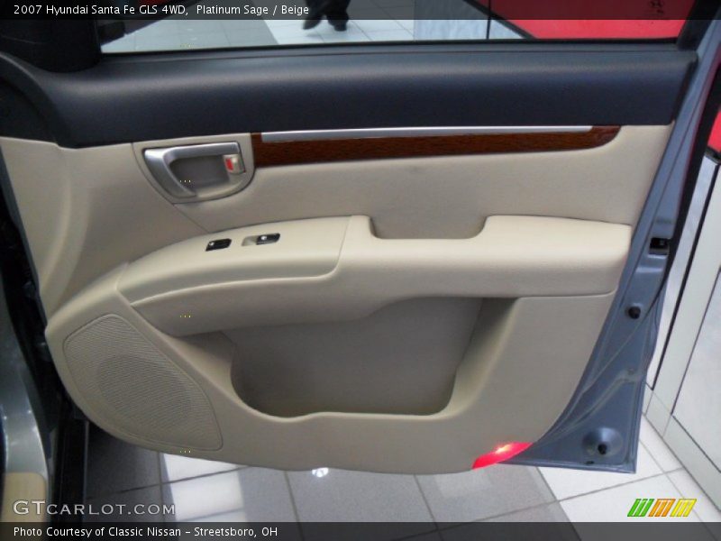 Platinum Sage / Beige 2007 Hyundai Santa Fe GLS 4WD