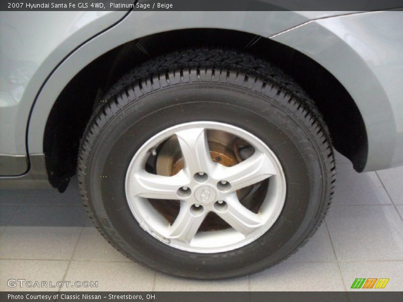 Platinum Sage / Beige 2007 Hyundai Santa Fe GLS 4WD