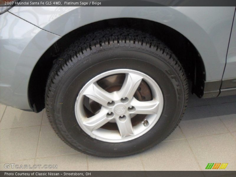 Platinum Sage / Beige 2007 Hyundai Santa Fe GLS 4WD