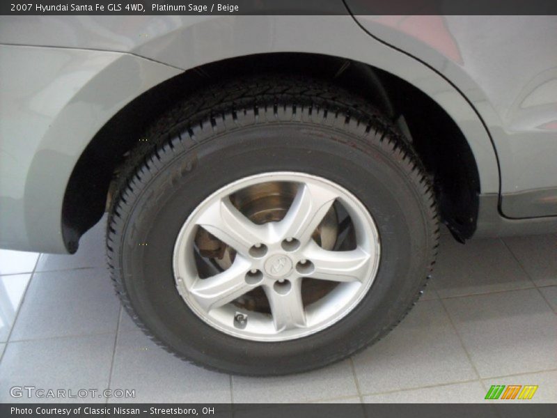 Platinum Sage / Beige 2007 Hyundai Santa Fe GLS 4WD