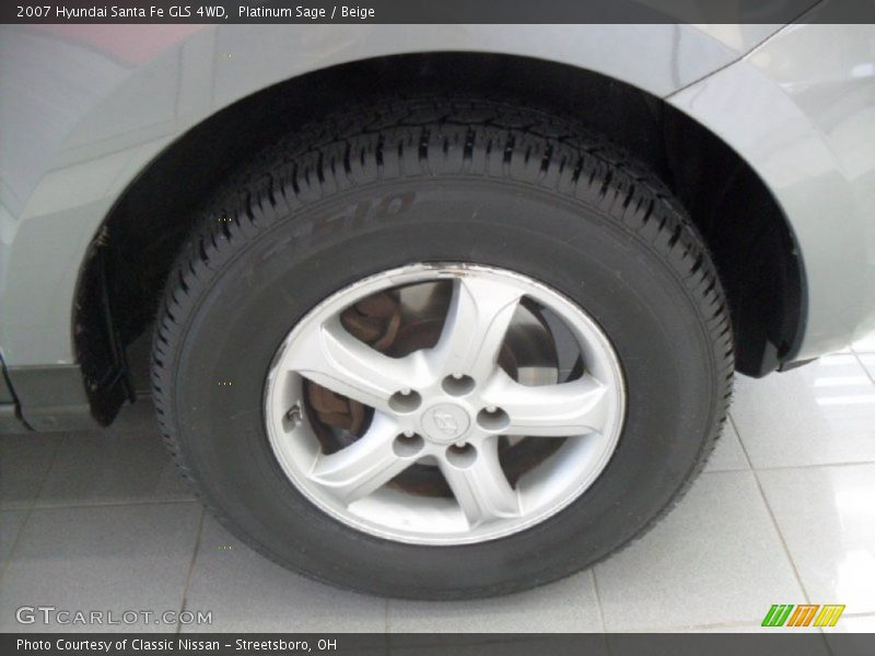 Platinum Sage / Beige 2007 Hyundai Santa Fe GLS 4WD