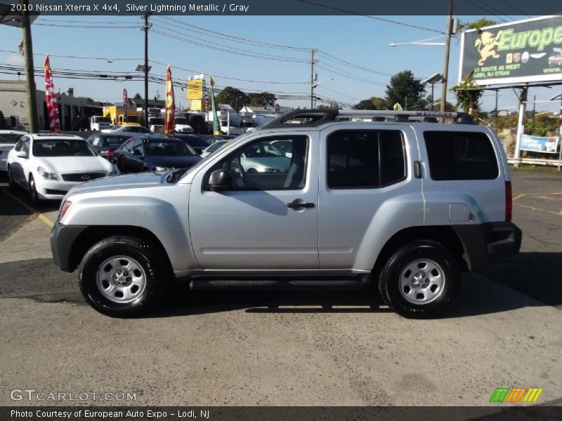 Silver Lightning Metallic / Gray 2010 Nissan Xterra X 4x4
