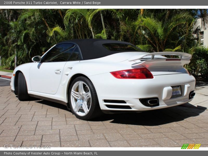 Carrara White / Sand Beige 2008 Porsche 911 Turbo Cabriolet