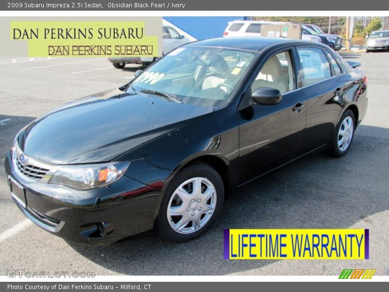 Obsidian Black Pearl / Ivory 2009 Subaru Impreza 2.5i Sedan