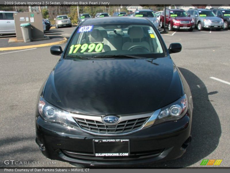 Obsidian Black Pearl / Ivory 2009 Subaru Impreza 2.5i Sedan