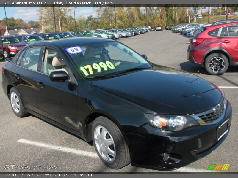 Obsidian Black Pearl / Ivory 2009 Subaru Impreza 2.5i Sedan