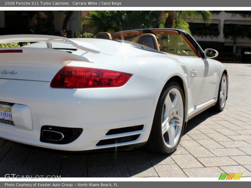 Carrara White / Sand Beige 2008 Porsche 911 Turbo Cabriolet