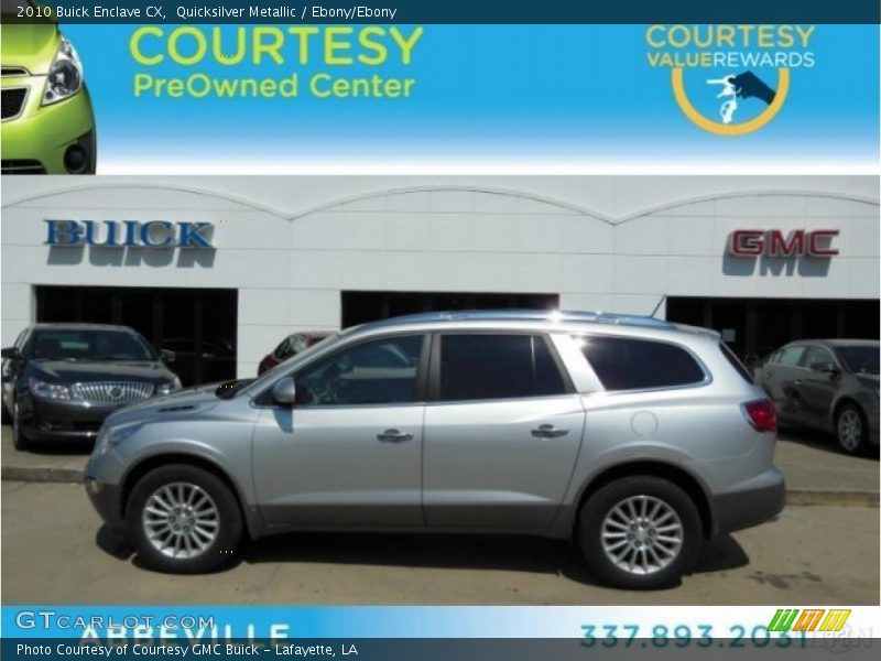Quicksilver Metallic / Ebony/Ebony 2010 Buick Enclave CX