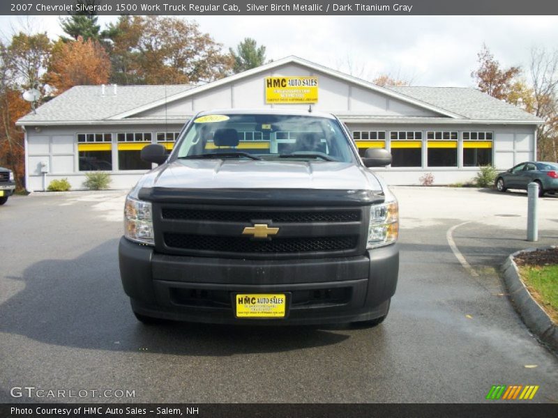 Silver Birch Metallic / Dark Titanium Gray 2007 Chevrolet Silverado 1500 Work Truck Regular Cab