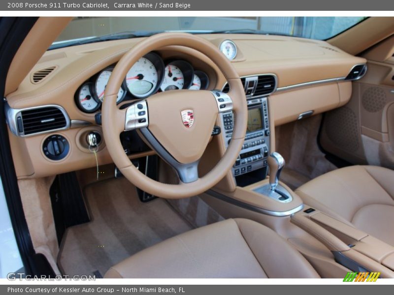 Sand Beige Interior - 2008 911 Turbo Cabriolet 