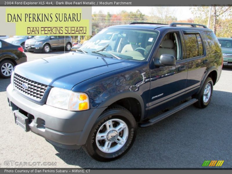 Dark Blue Pearl Metallic / Medium Parchment 2004 Ford Explorer XLS 4x4