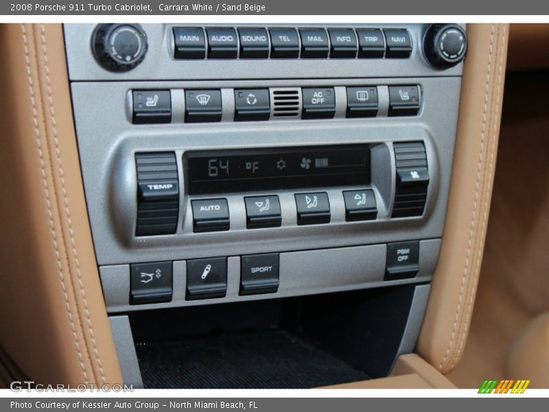 Controls of 2008 911 Turbo Cabriolet