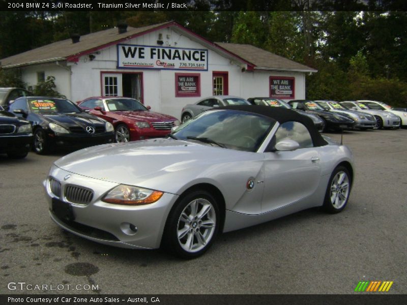 Titanium Silver Metallic / Black 2004 BMW Z4 3.0i Roadster