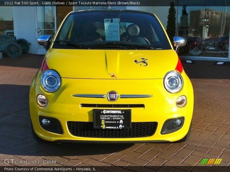 Giallo (Yellow) / Sport Tessuto Marrone/Nero (Brown/Black) 2012 Fiat 500 Sport
