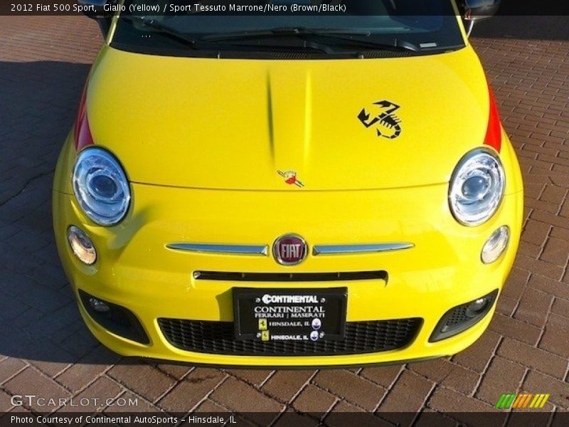 Giallo (Yellow) / Sport Tessuto Marrone/Nero (Brown/Black) 2012 Fiat 500 Sport