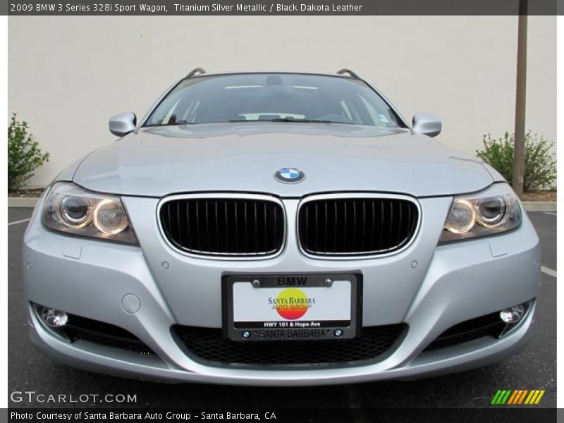 Titanium Silver Metallic / Black Dakota Leather 2009 BMW 3 Series 328i Sport Wagon
