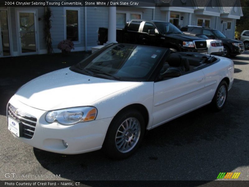 Stone White / Dark Slate Gray 2004 Chrysler Sebring Touring Convertible