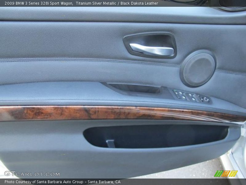 Titanium Silver Metallic / Black Dakota Leather 2009 BMW 3 Series 328i Sport Wagon