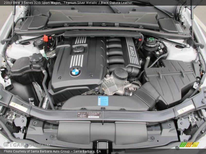 Titanium Silver Metallic / Black Dakota Leather 2009 BMW 3 Series 328i Sport Wagon