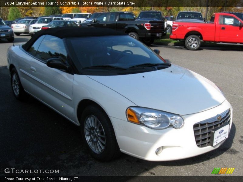 Stone White / Dark Slate Gray 2004 Chrysler Sebring Touring Convertible