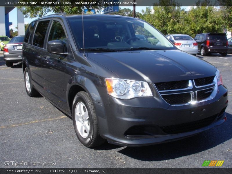 Dark Charcoal Pearl / Black/Light Graystone 2012 Dodge Grand Caravan SXT
