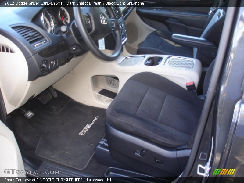 Dark Charcoal Pearl / Black/Light Graystone 2012 Dodge Grand Caravan SXT