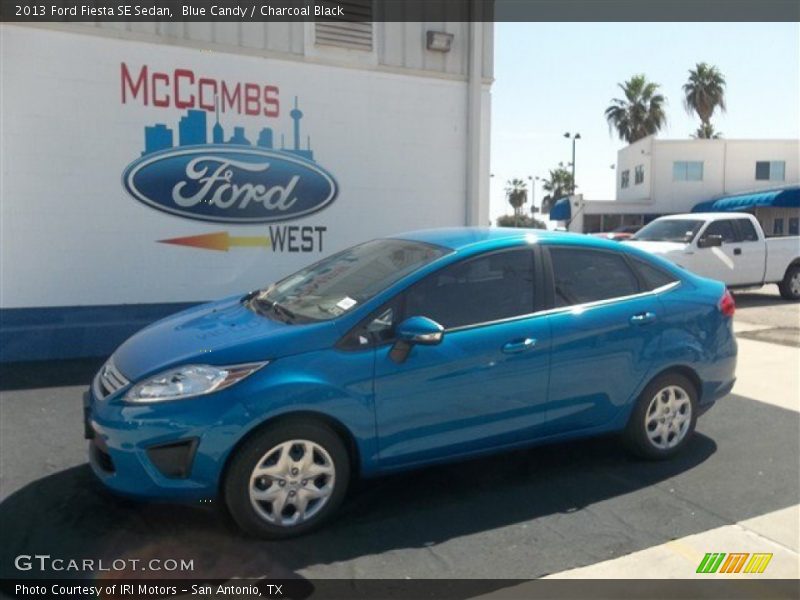 Blue Candy / Charcoal Black 2013 Ford Fiesta SE Sedan