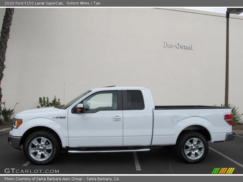 Oxford White / Tan 2010 Ford F150 Lariat SuperCab