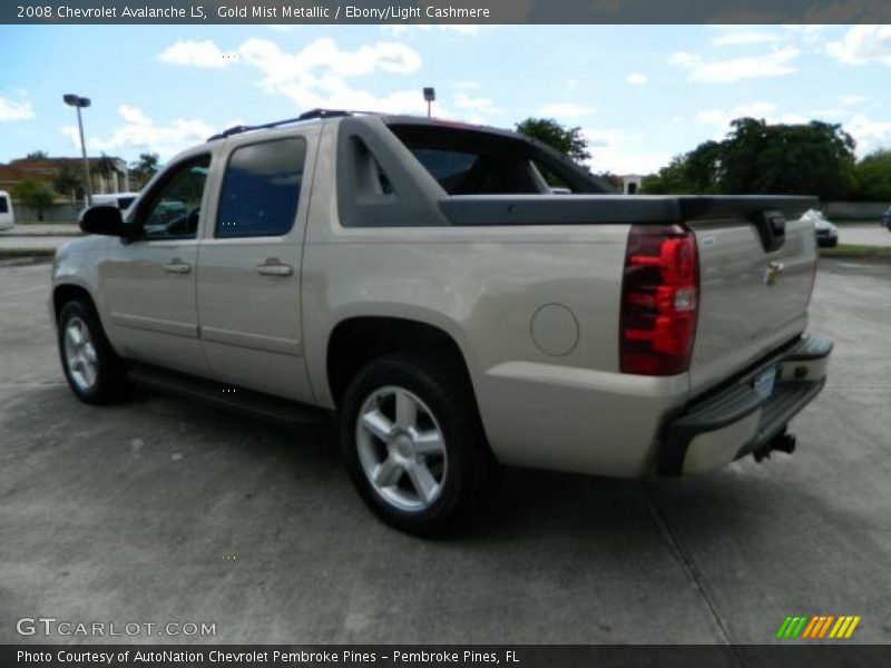 Gold Mist Metallic / Ebony/Light Cashmere 2008 Chevrolet Avalanche LS