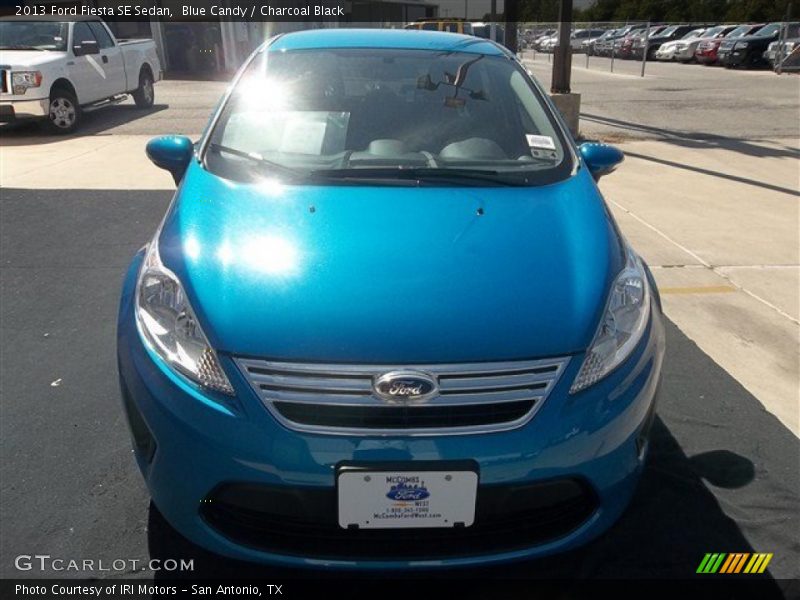 Blue Candy / Charcoal Black 2013 Ford Fiesta SE Sedan