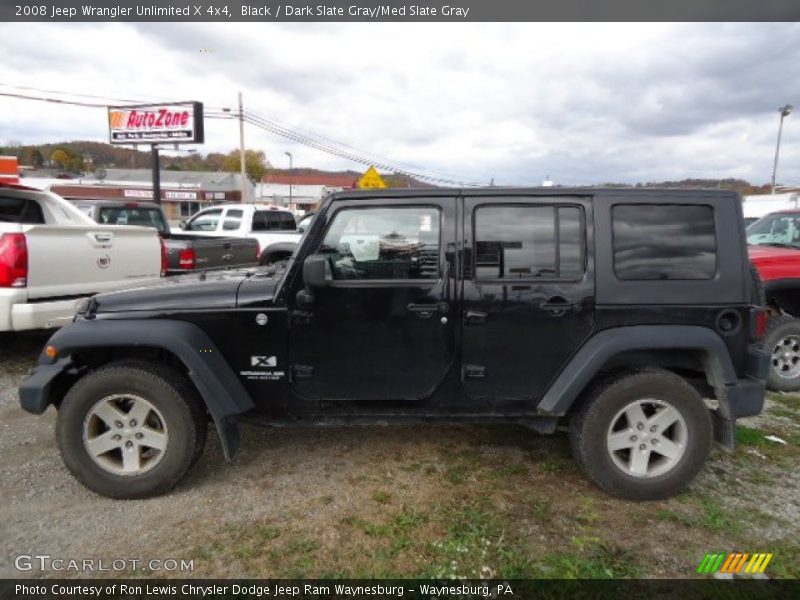 Black / Dark Slate Gray/Med Slate Gray 2008 Jeep Wrangler Unlimited X 4x4