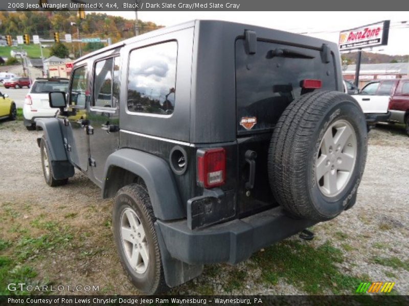 Black / Dark Slate Gray/Med Slate Gray 2008 Jeep Wrangler Unlimited X 4x4