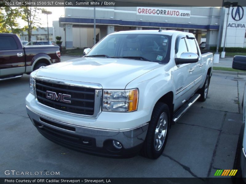 Summit White / Ebony 2011 GMC Sierra 1500 SLT Crew Cab