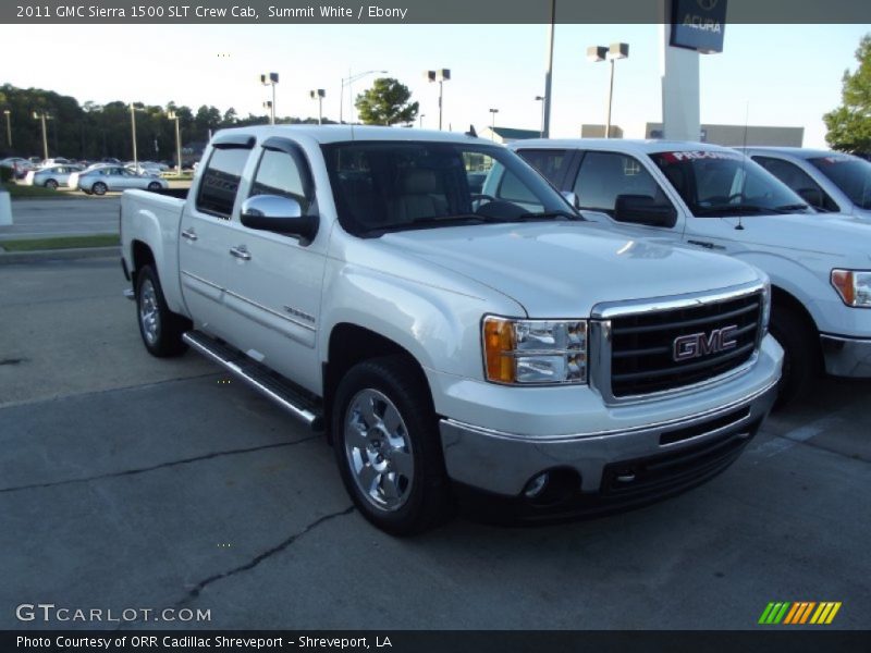 Summit White / Ebony 2011 GMC Sierra 1500 SLT Crew Cab