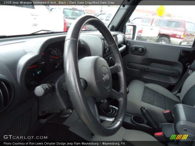 Black / Dark Slate Gray/Med Slate Gray 2008 Jeep Wrangler Unlimited X 4x4