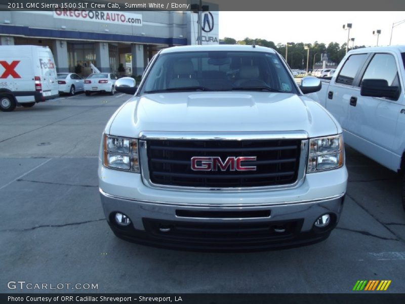 Summit White / Ebony 2011 GMC Sierra 1500 SLT Crew Cab