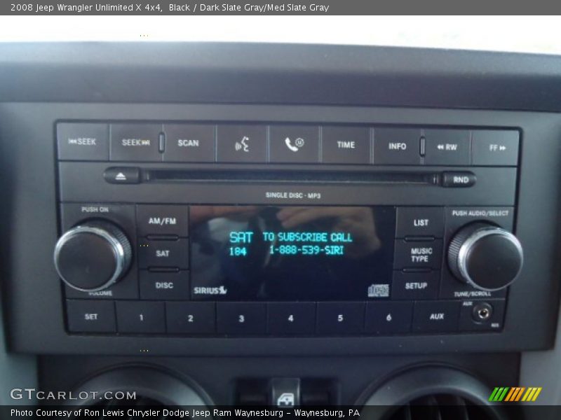 Black / Dark Slate Gray/Med Slate Gray 2008 Jeep Wrangler Unlimited X 4x4