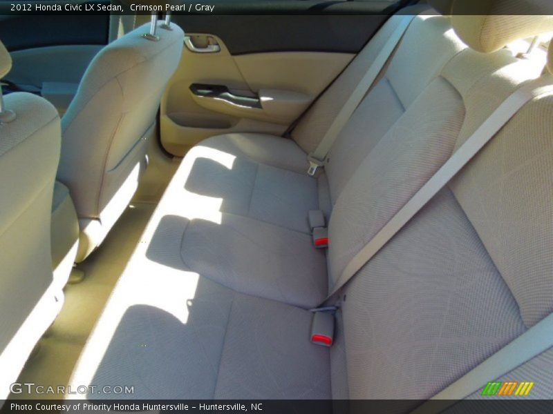 Crimson Pearl / Gray 2012 Honda Civic LX Sedan