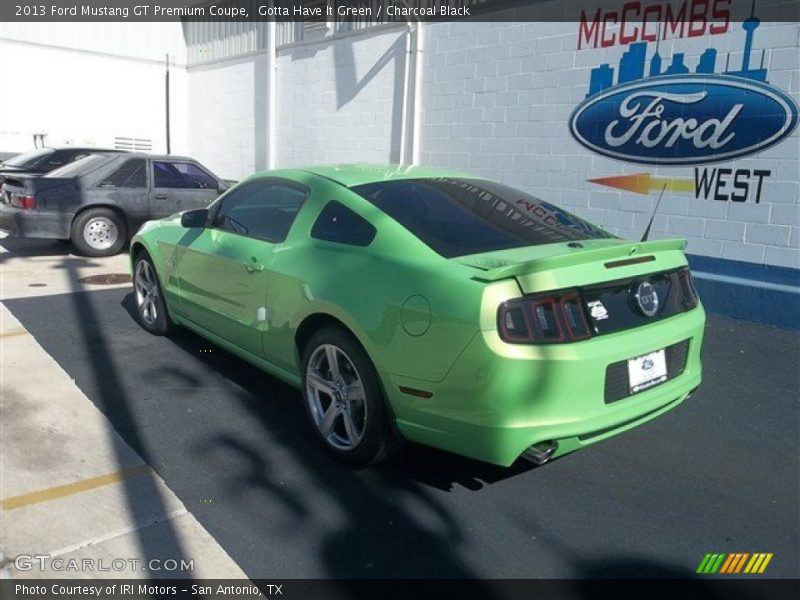 Gotta Have It Green / Charcoal Black 2013 Ford Mustang GT Premium Coupe