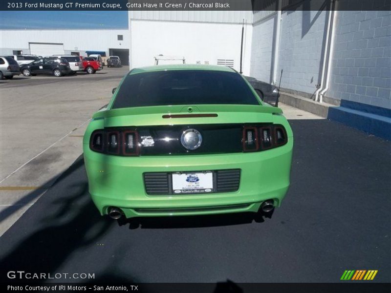 Gotta Have It Green / Charcoal Black 2013 Ford Mustang GT Premium Coupe