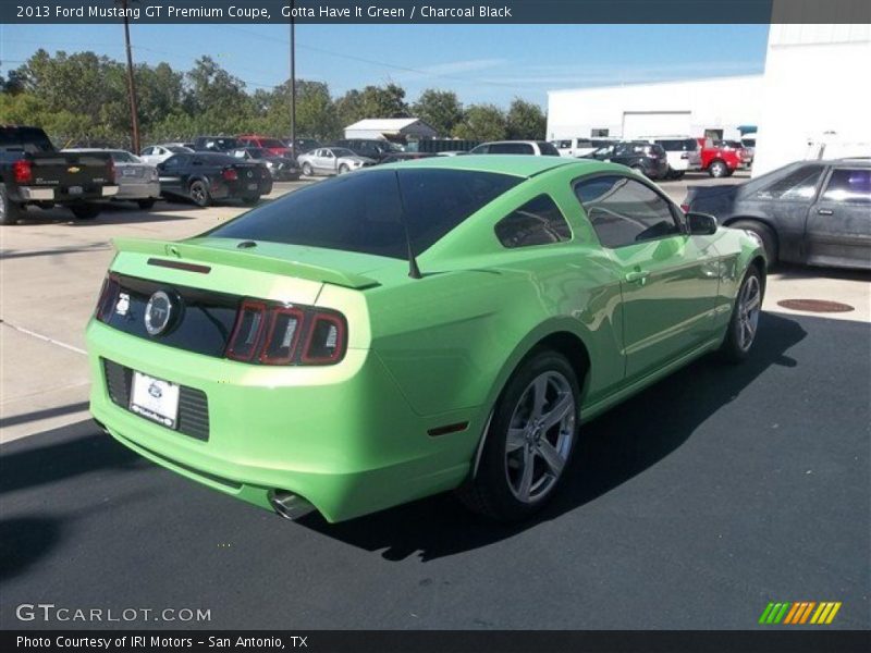 Gotta Have It Green / Charcoal Black 2013 Ford Mustang GT Premium Coupe